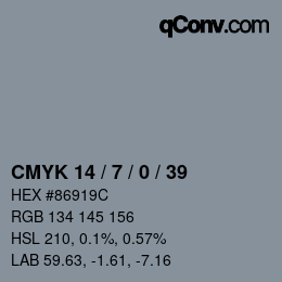 Color code: CMYK 14 / 7 / 0 / 39 | qconv.com
