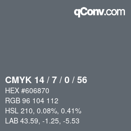 Color code: CMYK 14 / 7 / 0 / 56 | qconv.com