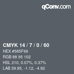 Color code: CMYK 14 / 7 / 0 / 60 | qconv.com