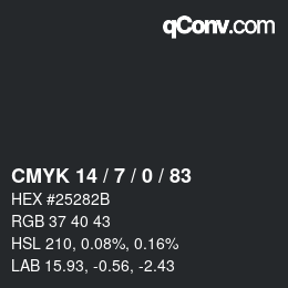 Color code: CMYK 14 / 7 / 0 / 83 | qconv.com