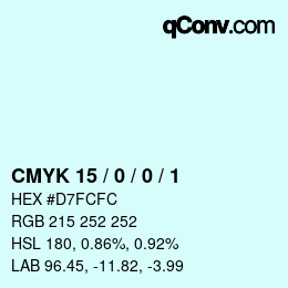 Código de color: CMYK 15 / 0 / 0 / 1 | qconv.com