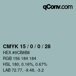 Color code: CMYK 15 / 0 / 0 / 28 | qconv.com