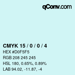 カラーコード: CMYK 15 / 0 / 0 / 4 | qconv.com