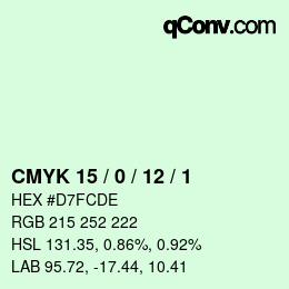Color code: CMYK 15 / 0 / 12 / 1 | qconv.com