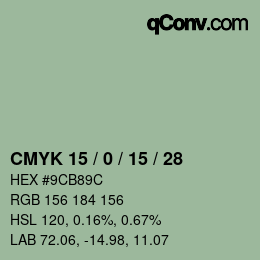 Código de color: CMYK 15 / 0 / 15 / 28 | qconv.com