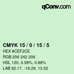 Color code: CMYK 15 / 0 / 15 / 5 | qconv.com