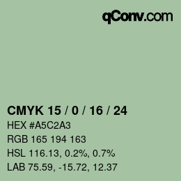 Color code: CMYK 15 / 0 / 16 / 24 | qconv.com