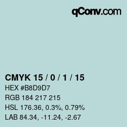 Color code: CMYK 15 / 0 / 1 / 15 | qconv.com