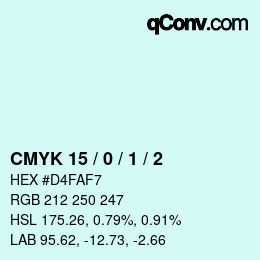 カラーコード: CMYK 15 / 0 / 1 / 2 | qconv.com