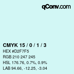 Color code: CMYK 15 / 0 / 1 / 3 | qconv.com