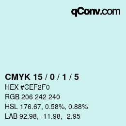 Color code: CMYK 15 / 0 / 1 / 5 | qconv.com
