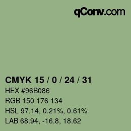 Color code: CMYK 15 / 0 / 24 / 31 | qconv.com