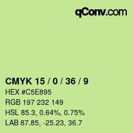Color code: CMYK 15 / 0 / 36 / 9 | qconv.com