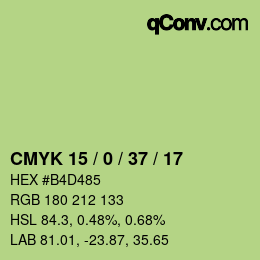 カラーコード: CMYK 15 / 0 / 37 / 17 | qconv.com