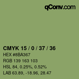 Código de color: CMYK 15 / 0 / 37 / 36 | qconv.com