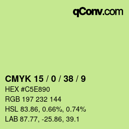 Código de color: CMYK 15 / 0 / 38 / 9 | qconv.com