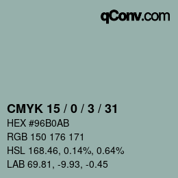 Color code: CMYK 15 / 0 / 3 / 31 | qconv.com