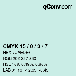 Color code: CMYK 15 / 0 / 3 / 7 | qconv.com