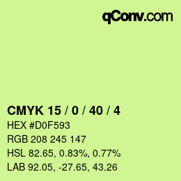 Color code: CMYK 15 / 0 / 40 / 4 | qconv.com