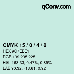 Color code: CMYK 15 / 0 / 4 / 8 | qconv.com