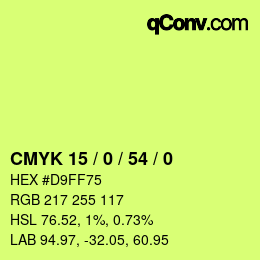 Color code: CMYK 15 / 0 / 54 / 0 | qconv.com