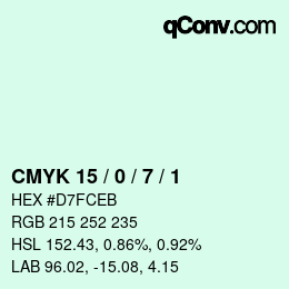 Color code: CMYK 15 / 0 / 7 / 1 | qconv.com