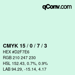 Color code: CMYK 15 / 0 / 7 / 3 | qconv.com