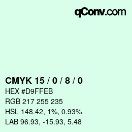 Color code: CMYK 15 / 0 / 8 / 0 | qconv.com