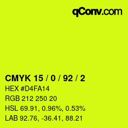 Color code: CMYK 15 / 0 / 92 / 2 | qconv.com