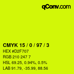 Color code: CMYK 15 / 0 / 97 / 3 | qconv.com