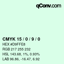 Color code: CMYK 15 / 0 / 9 / 0 | qconv.com