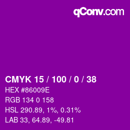 Color code: CMYK 15 / 100 / 0 / 38 | qconv.com