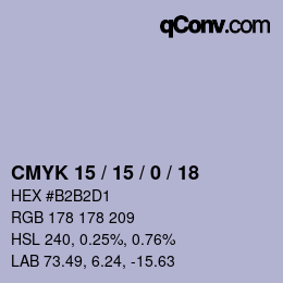 Color code: CMYK 15 / 15 / 0 / 18 | qconv.com