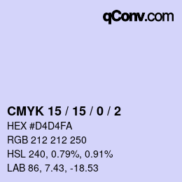 Color code: CMYK 15 / 15 / 0 / 2 | qconv.com