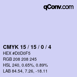 Color code: CMYK 15 / 15 / 0 / 4 | qconv.com