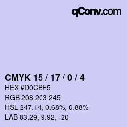 Color code: CMYK 15 / 17 / 0 / 4 | qconv.com