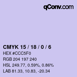 Color code: CMYK 15 / 18 / 0 / 6 | qconv.com