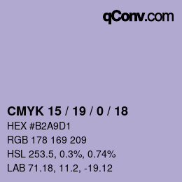 Color code: CMYK 15 / 19 / 0 / 18 | qconv.com
