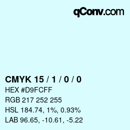 Color code: CMYK 15 / 1 / 0 / 0 | qconv.com