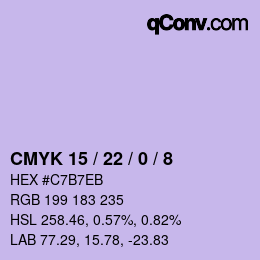 Color code: CMYK 15 / 22 / 0 / 8 | qconv.com