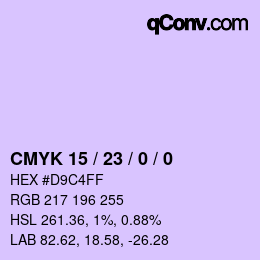 Color code: CMYK 15 / 23 / 0 / 0 | qconv.com