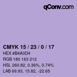 Color code: CMYK 15 / 23 / 0 / 17 | qconv.com