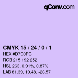 カラーコード: CMYK 15 / 24 / 0 / 1 | qconv.com
