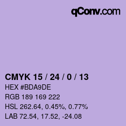 Color code: CMYK 15 / 24 / 0 / 13 | qconv.com