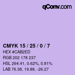 Color code: CMYK 15 / 25 / 0 / 7 | qconv.com