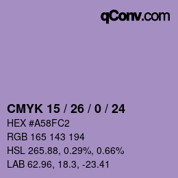 颜色代码: CMYK 15 / 26 / 0 / 24 | qconv.com