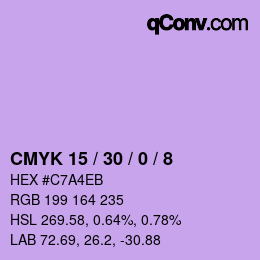 カラーコード: CMYK 15 / 30 / 0 / 8 | qconv.com