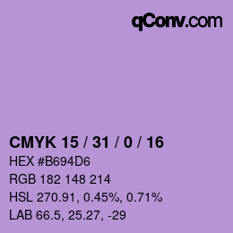 Color code: CMYK 15 / 31 / 0 / 16 | qconv.com