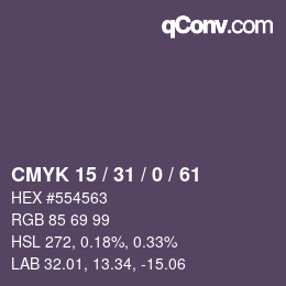 Color code: CMYK 15 / 31 / 0 / 61 | qconv.com