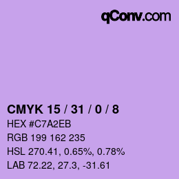 Color code: CMYK 15 / 31 / 0 / 8 | qconv.com